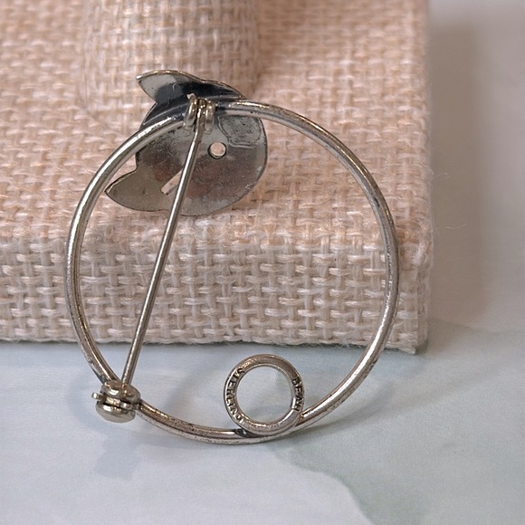 Vintage Beau Sterling Silver Cat Brooch Pin - Picture 2 of 3